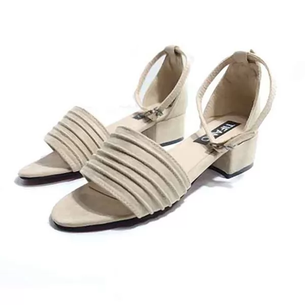 Sandales pour femme s704 beige Daim sandale médicale femme confortable Maroc
